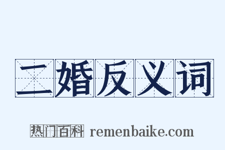 二婚反义词是什么意思的图片